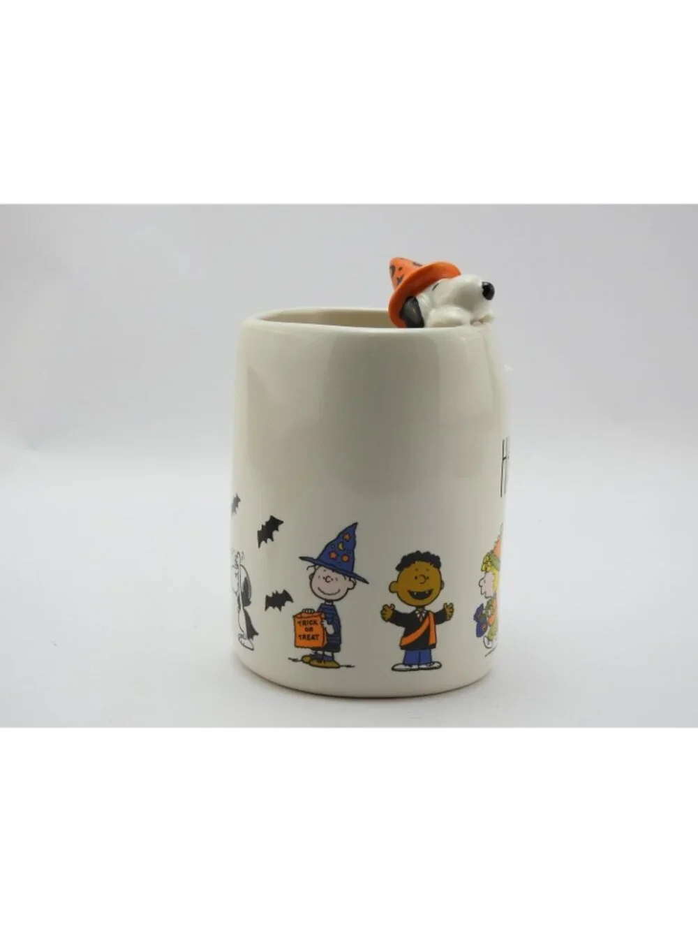 Peanuts Rae Dunn Snoopy Halloween Mug 3D Topper Happy Halloween NWT